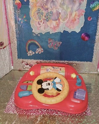 🦄Fisher-Price /Disney  "Mickey Mouse" Roaster Car Dashboard Talking Lights Toy! - Image 1 of 4