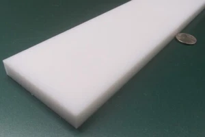 HDPE White Bar 1/2" Thick x 2.75" Wide x 24" Long, 2 pc, 4 Ft Total - Picture 1 of 5