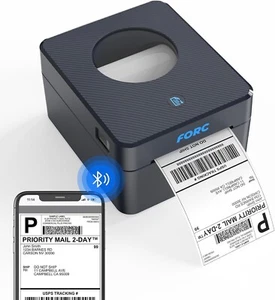 Forc Bluetooth Thermal Shipping Label Printer, 4x6 Label Printer for Shipping - Photo 1/7
