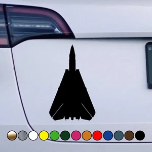 F-14 Tomcat fighter jet top view folded Sticker Perfect Cut Color Vinyl Decal - Picture 1 of 5