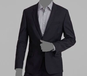 Hugo Boss Men's Black Solid Slim-Fit Superflex Blazer Coat Suit Jacket Size 36S - Picture 1 of 4
