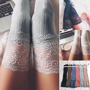 Damen Overknee Lang Socken Winter Warm Strick Strümpfe Kniestrümpfe Stockingsん - Bild 1 von 19