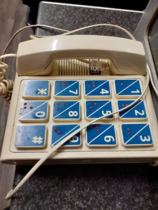 Rare Vintage Big Button Landline Telephone Dialatron 10 REN 1.0 - Picture 1 of 4