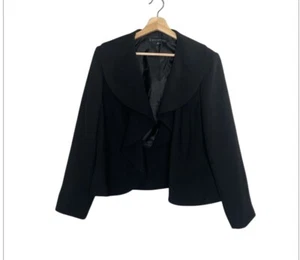 Nipon Boutique Black Open Front Blazer Size 15W - Picture 1 of 10