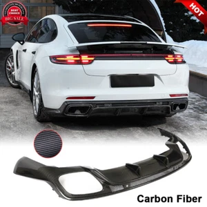 Spoiler labio difusor de fibra de carbono fibra de carbono para Porsche Panamera 971 2017-2019 - Imagen 1 de 12