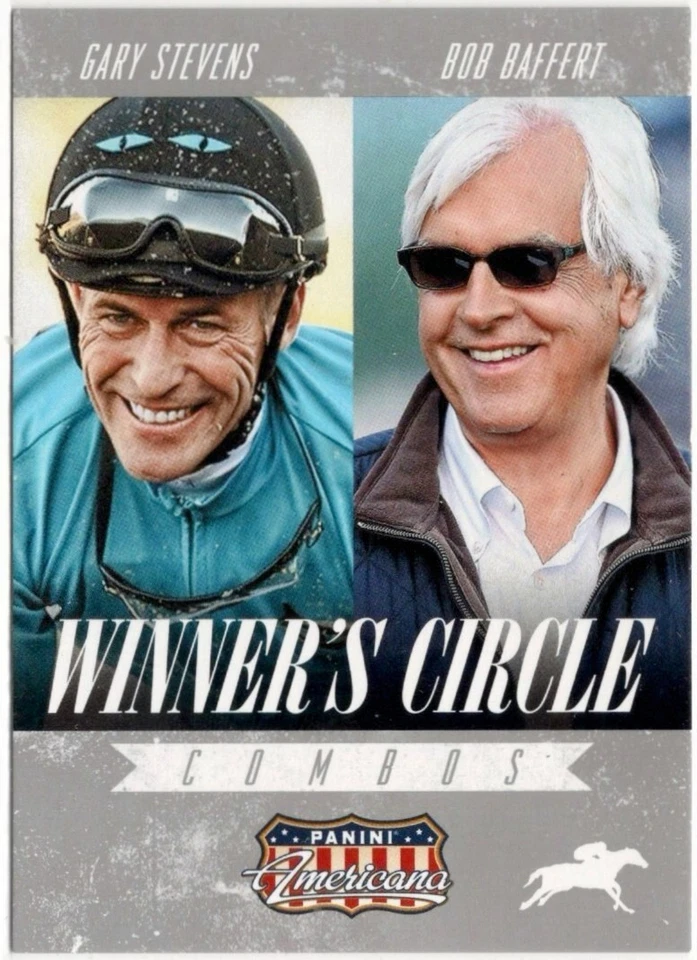 2015 Panini Americana Winner's Circle Gary Stevens Bob Baffert Insert Card #3 - Image 1 of 1