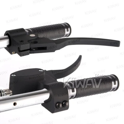 KiWAV CNC aspecto elegante negro controles manuales embrague palancas de freno se adapta a Harley 1" barra Foto 1 de 4