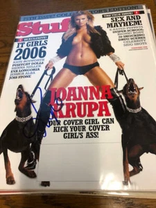 2006 Joanna Krupa HOT Model Autographed Signed STUFF Magazine with COA - Picture 1 of 2