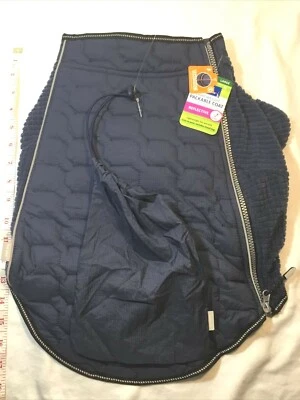 NUEVO CON ETIQUETAS TOP PAW REFLECTANTE LIGERO ABRIGO EMBALABLE AZUL Talla: L Grande Foto 1 de 3