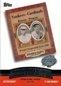 2004 Topps Fall Classic Covers #FC1928 1928 World Series Yankees BX 50C - Picture 1 of 2