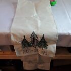 Off White Christmas Trees Merry Xmas Table Runner 13x72 inch New 
