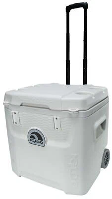 Igloo 52 QT Marine Ice Chest Cooler with Wheels, White