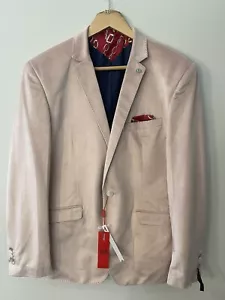 ELIE BALLEH Italian Men's Pink Velvet Blazer | Size 42-44L | NWT - Picture 1 of 4