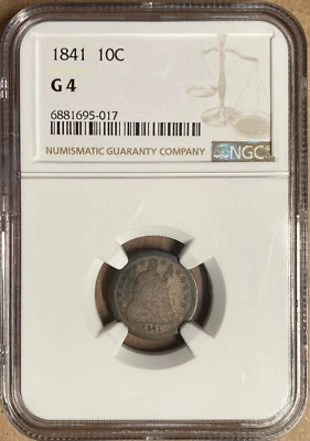 1841 NGC G4 Liberty Seated Dime 10c - Image 1 of 2