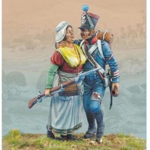 Figura modelo resina 1/32 antiguos oficiales europeos y mujeres sin montar sin pintar - Imagen 1 de 4
