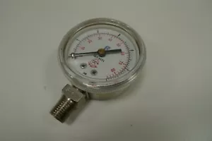 Gauge Pressure Chrome Gauge BOC R1/4 ISO 6 Bar 80 PSI Physics Lab Apparatus - Picture 1 of 12