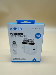 Anker PowerPort III 20W USB-C Power Delivery Wall Charger - White Open Box