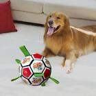 Dog Soccer Ball Toy Durable Outside with Tabs 6" Pet Football Toy Herding Ball