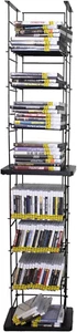 Fixturedisplays CD Tower Media Rack DVD Organizer Video Game Blu Ray Storage Hol - Picture 1 of 12