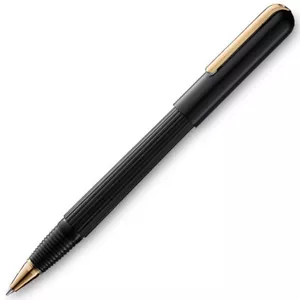Bolígrafo rodillo Lamy Imporium negro/dorado PVD (L360) - Imagen 1 de 1