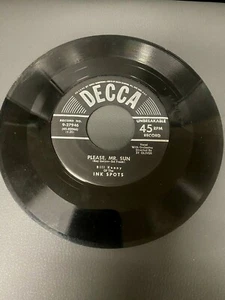 1952 BILL KENNY THE INK SPOTS DECCA RECORDS PLEASE MR SUN / IF I FORGET YOU - Picture 1 of 2