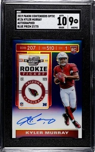 Autógrafo de novato Kyler Murray 2019 Contenders Optic Blue Prizm 37/75 SGC 9 como nuevo - Imagen 1 de 2