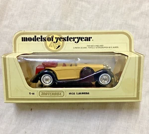 Matchbox Models Of Yesteryear #Y11 1938 Lagonda V12 1:43 Cream/Black Vintage New - Picture 1 of 2