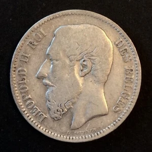 Belgique - Léopold II - Jolie  Monnaie de 2 Francs  1866   FR - Picture 1 of 2