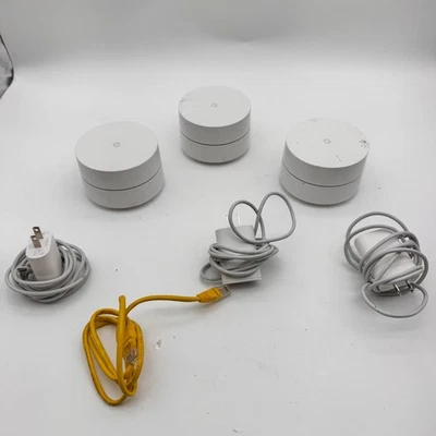 Google AC-1304 WiFi Mesh Router 3-Pack W/ Cords NICE TESTED WORKING - Image 1 of 4