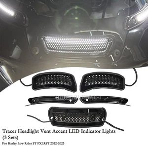 Headlight Vent LED Indicator Lights For Softail Low Rider ST FXLRST 2022-2025 - Picture 1 of 15