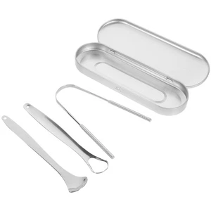 1 Set 3pcs Stainless Steel U-shaped Tongue Tongue Cleaner Dental - Picture 1 of 12
