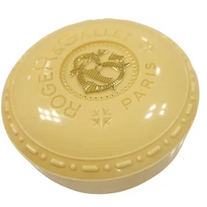Vintage Roger & Gallet Paris Celluloid Box Soap Round Trinket Container - Picture 1 of 5