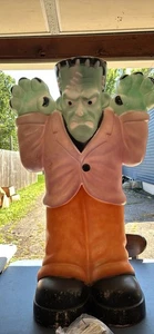 Frankenstein Monster Halloween Blow Mold Vintage Lighted 36" Made By Empire - Picture 1 of 10