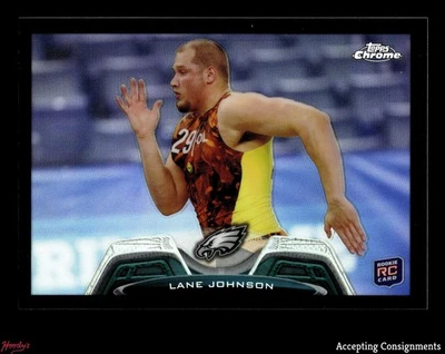 2013 Topps Chrome Black Refractors #88 Lane Johnson RC ROOKIE EAGLES 186/299 - Image 1 of 2