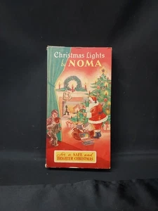 1936 Christmas Lights By NOMA Beautiful Original Box C-6 Bulbs - Picture 1 of 9