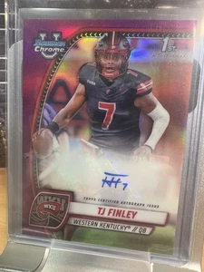 TJ Finley Bowman U Chrome 1st Pink Refractor Auto /150 Western Kentucky - Bild 1 von 1