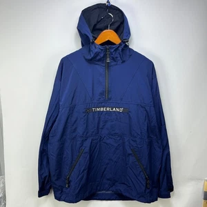 Vintage 90s Timberland Anorak Hooded Windbreaker Jacket Large - Picture 1 of 10