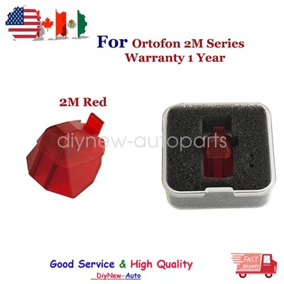 Toca-discos elíptico diamante Stylus vermelho série 2M para Ortofon - Imagem 1 de 4