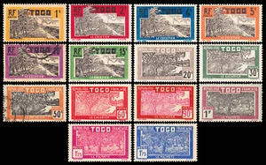 Togo Scott 216/247 (1924-38) postfrisch/gebraucht NH-H F-VF, CV 8,05 $ Y - Bild 1 von 1