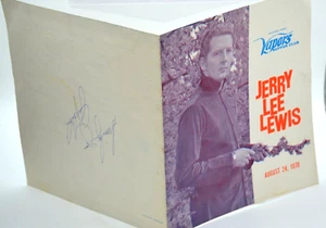 Jerry Lee Lewis signed Vapors Supper Club Menü 1970 HANDSIGNIERT Memphis TN - Bild 1 von 5