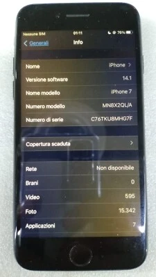 Apple iPhone 7 - 32GB - Nero (Sbloccato) unico proprietario - Immagine 1 di 4
