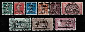 Germany - Memel - 1920 ☀ French stamps Overprinted "Memel" Used lot - Picture 1 of 2