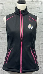 Proquip Bodywarmer 2014 Ryder Cup Wind 360 Sleeveless Gillet Size S Black Pink - Picture 1 of 9