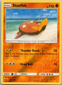 Pokemon Shining Legends Stunfisk Reverse Holo 46/73 - Picture 1 of 1