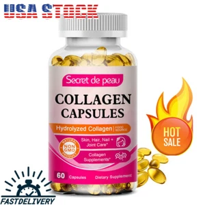 Collagen Vitamin Capsules for Hair, Skin, and Nails, Premium Collagen Supplement - Picture 1 of 8