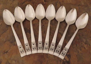 Oneida Coronation Set of 8 Teaspoons Spoons Community Silverplate Flatware Lot U - Picture 1 of 4