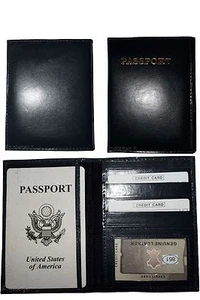 Lot of 3. New International Leather passport case wallet credit ATM card case ID - Picture 1 of 12