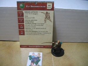 =Dungeons and Dragons D&D ANGELFIRE Elf Swashbuckler 18/60 con tarjeta= - Imagen 1 de 1