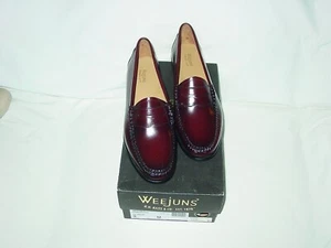 NEW WOMENS CLASSIC BASS WEEJUNS WHITNEY 9 M CORDOVAN LEATHER MOC PENNY LOAFERS - Picture 1 of 10