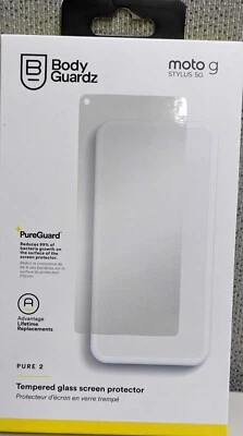 Protector Cristal Templado Antimicrobiano BodyGuardz Pure 2 - moto g STYLUS (2021) Foto 1 de 2